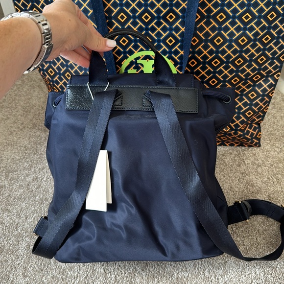 Tory Burch navy nylon backpack main image 6